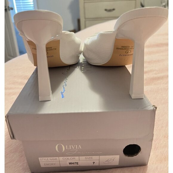 Olivia Ferguson • Emory • Open Toe Heels • Size 7 • *Never Worn* NWT • White - Picture 2 of 4